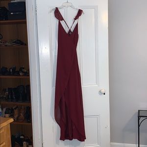 Burgundy maxi dress